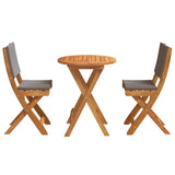 Bistro Set 3 pcs Brown Solid acacia wood