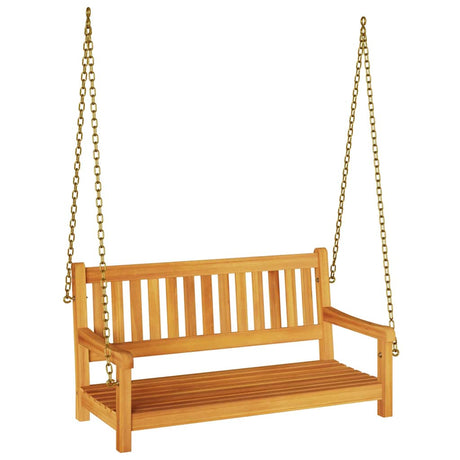 Garden Swing Bench Brown 119 x 35 x 47cm Solid Acacia wood