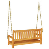 Garden Swing Bench Brown 119 x 35 x 47cm Solid Acacia wood