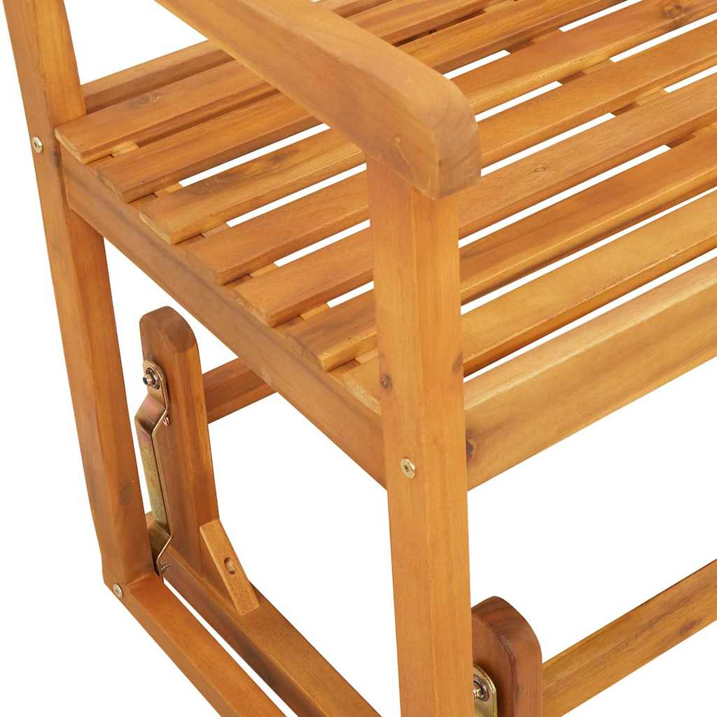 Garden Glider Bench Brown 110 x 59 x 97cm Solid Acacia wood