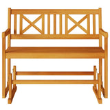 Garden Glider Bench Brown 110 x 59 x 97cm Solid Acacia wood