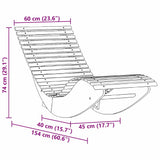 Rocking Sun Loungers 2 pcs Brown 154 x 60 x 74 cm