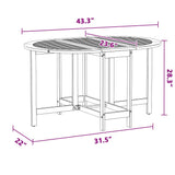 Garden Table Folding Brown 110 x 60 x 72 cm Solid Acacia wood