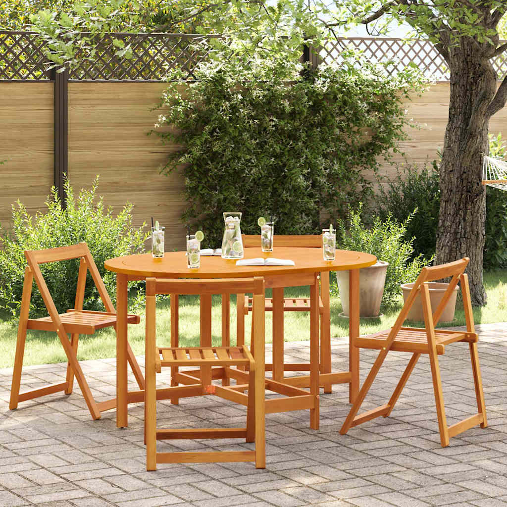 Garden Table 5 pcs Brown 110 x 60 x 72 cm Solid Acacia wood