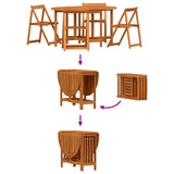 Garden Table 5 pcs Brown 110 x 60 x 72 cm Solid Acacia wood