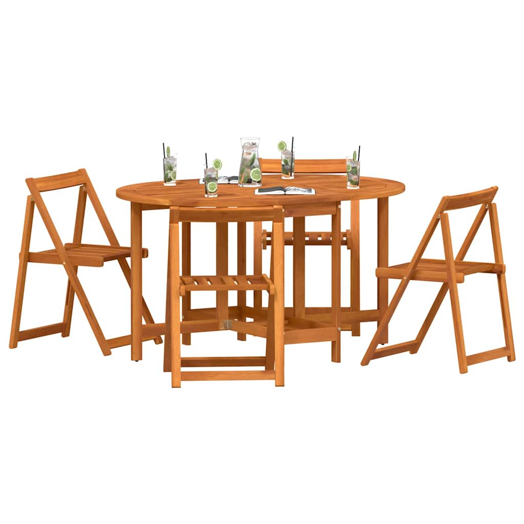 Garden Table 5 pcs Brown 110 x 60 x 72 cm Solid Acacia wood