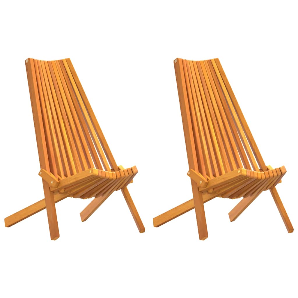 Folding Garden Chairs 2 pcs Brown 56 x 69 x 84 m