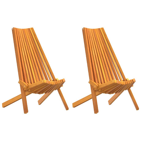 Folding Garden Chairs 2 pcs Brown 56 x 69 x 84 m