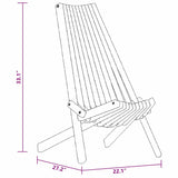 Folding Garden Chairs 2 pcs Brown 56 x 69 x 84 m