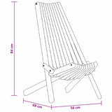 Folding Garden Chairs 2 pcs Brown 56 x 69 x 84 m
