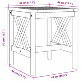 Side Table Brown Solid Acacia wood