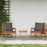 Garden Chair with Cushion 2 pcs Brown Solid Acacia wood