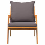 Garden Chair with Cushion 2 pcs Brown Solid Acacia wood
