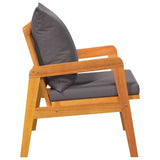 Garden Chair with Cushion 2 pcs Brown Solid Acacia wood