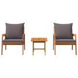 Bistro Set Brown 45 x 45 x 38cm Solid Acacia wood