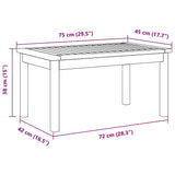 Coffee Table Brown Solid Acacia wood