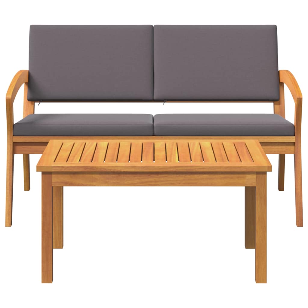 Bistro Set 2 pcs Brown Solid Acacia wood