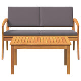 Bistro Set 2 pcs Brown Solid Acacia wood