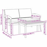 Bistro Set 2 pcs Brown Solid Acacia wood