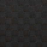 Sun Lounger with Black Woven Webbing 55x200x30 cm Bamboo