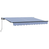Retractable Awning Manual Blue 250 x 200 cm Fabric