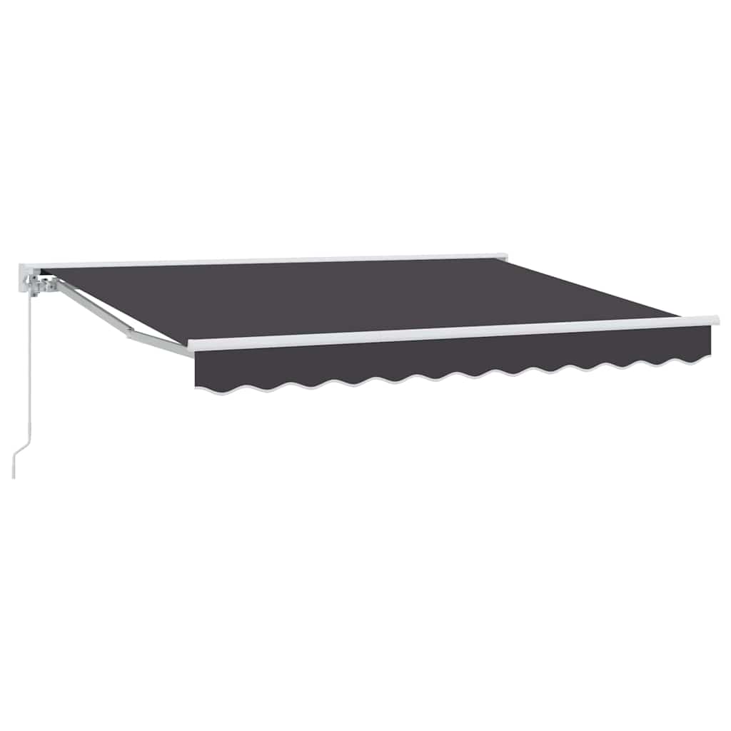Retractable Awning Anthracite 250 x 200 cm Aluminium and Fabric
