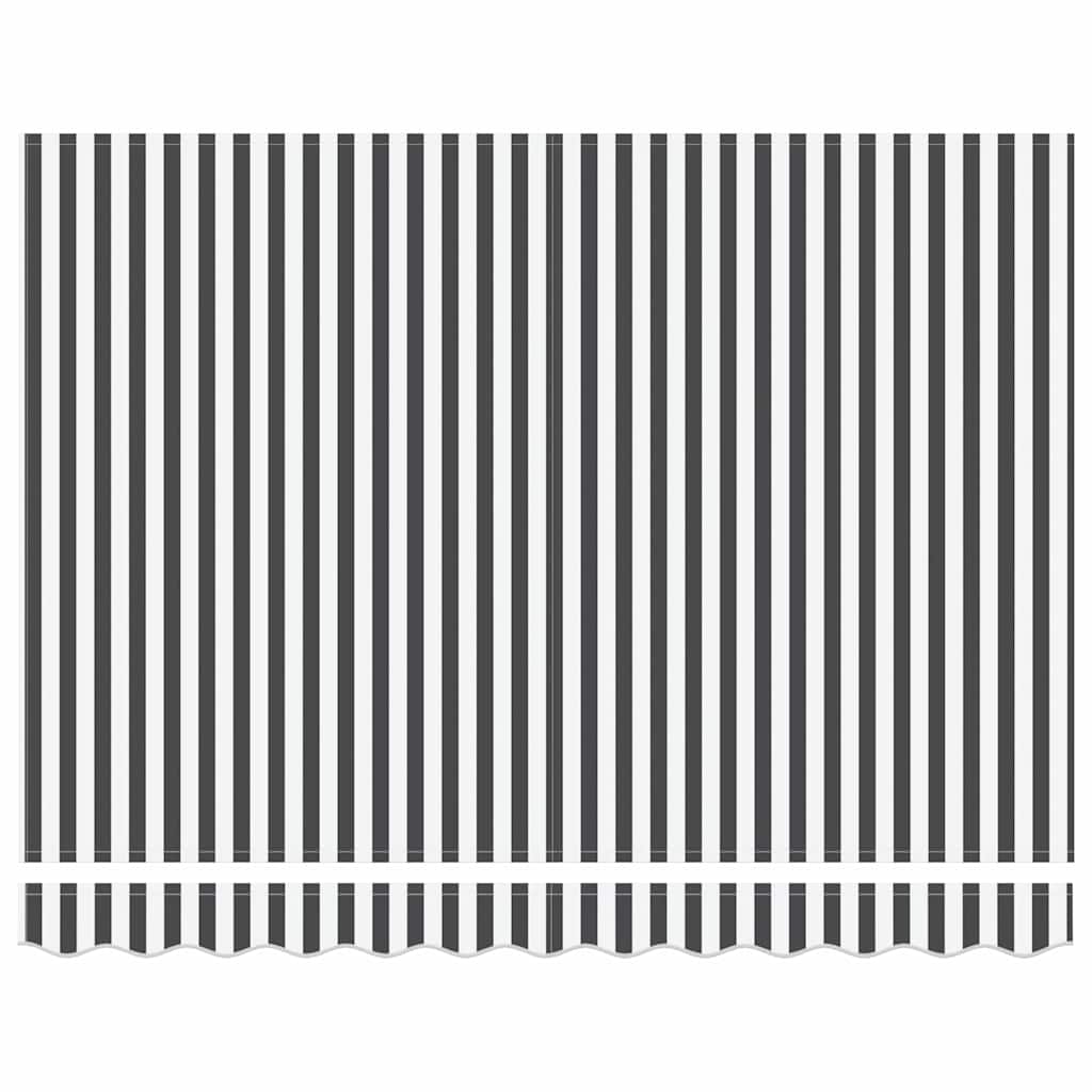 Retractable Awning Manual Anthracite and White 250 x 200 cm