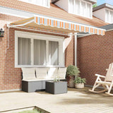 Retractable Awning Manual Multicolour Stripe 250x200 cm Fabric