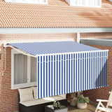 Retractable Awning Retractable Blue and White 300 x 200 cm