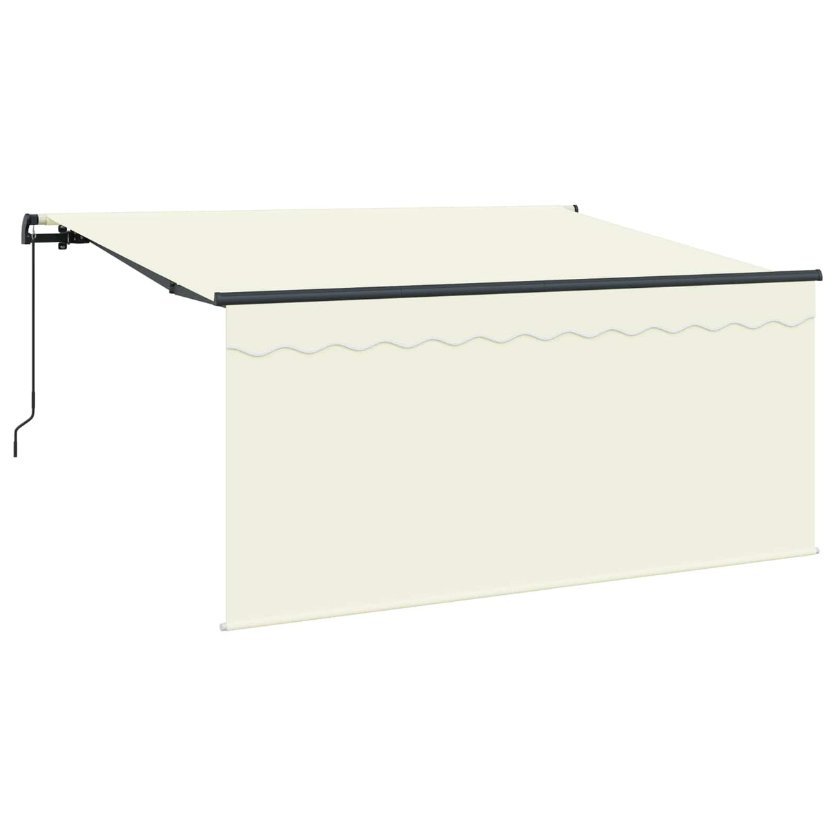 Retractable Awning Cream 300 x 200 cm Polyester and Aluminium