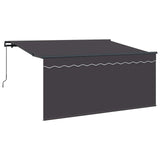 Retractable Awning Retractable Anthracite 300 x 200 cm Fabric