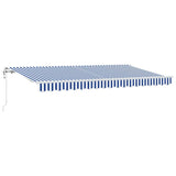 Retractable Awning Blue, White 350 x 200 cm