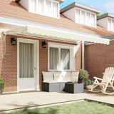Retractable Awning Cream 350 x 200 cm Aluminium and Fabric