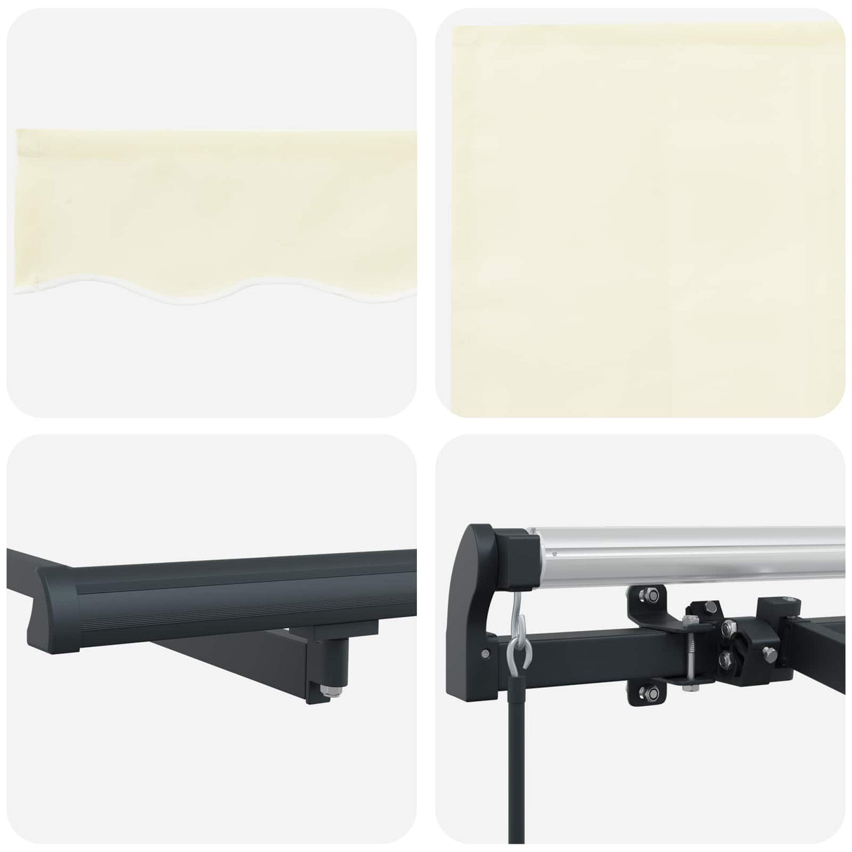 Retractable Awning Manual Cream 350 x 200 cm Fabric