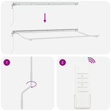 Retractable Awning Cream 350 x 200 cm Polyester and Aluminium