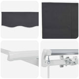 Retractable Awning Manual Anthracite 350 x 200 cm Fabric