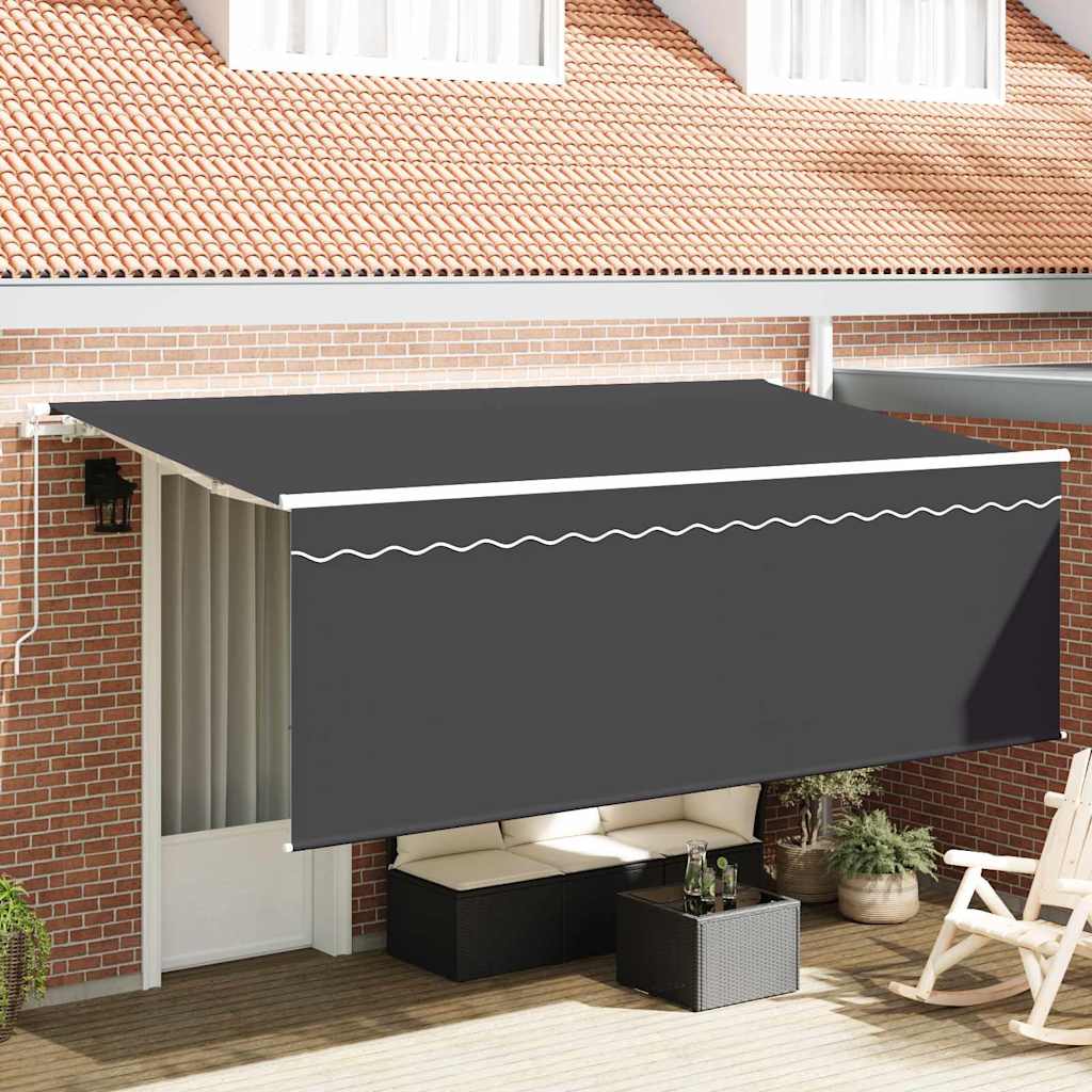 Retractable Awning Retractable Manual Anthracite 350 x 200 cm
