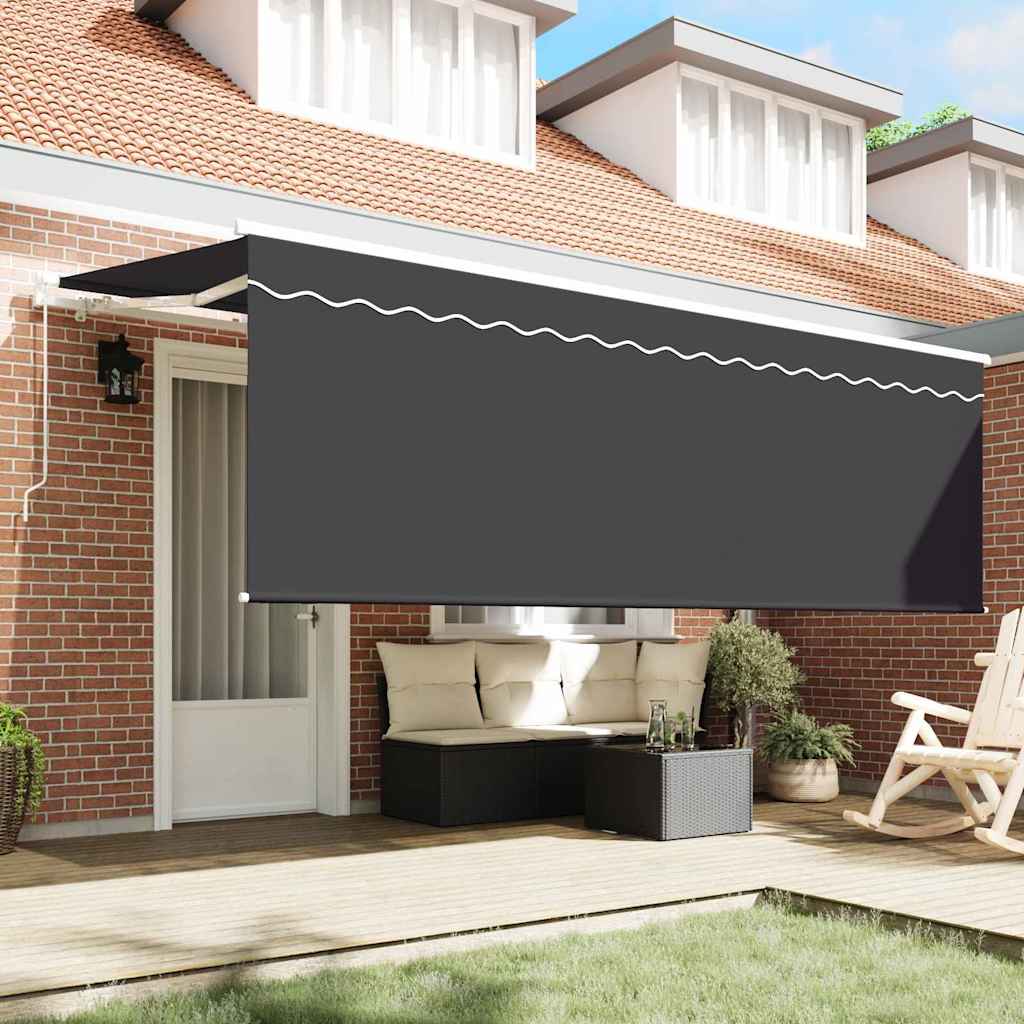 Retractable Awning Retractable Manual Anthracite 350 x 200 cm