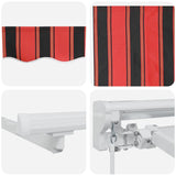 Retractable Awning Manual Multicolour Stripe 350x200 cm Fabric