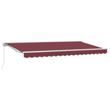 Retractable Awning Manual Burgundy 350x200 cm Fabric