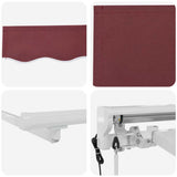 Retractable Awning Burgundy 350x200 cm Fabric