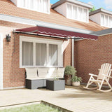 Retractable Awning Burgundy 350 x 200 cm Polyester, Aluminium