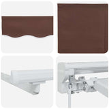 Retractable Awning Manual Brown 350x200 cm Fabric