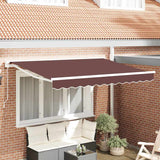 Retractable Awning Manual Brown 350x200 cm Fabric