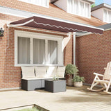 Retractable Awning Manual Brown 350x200 cm Fabric