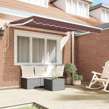 Retractable Awning Brown 350x200 cm Fabric