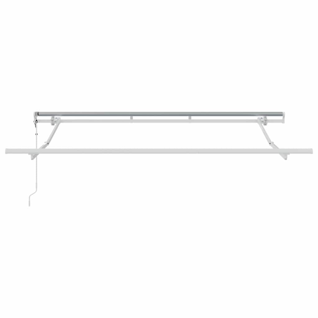 Retractable Awning Brown 350 x 200 cm Polyester, Aluminium