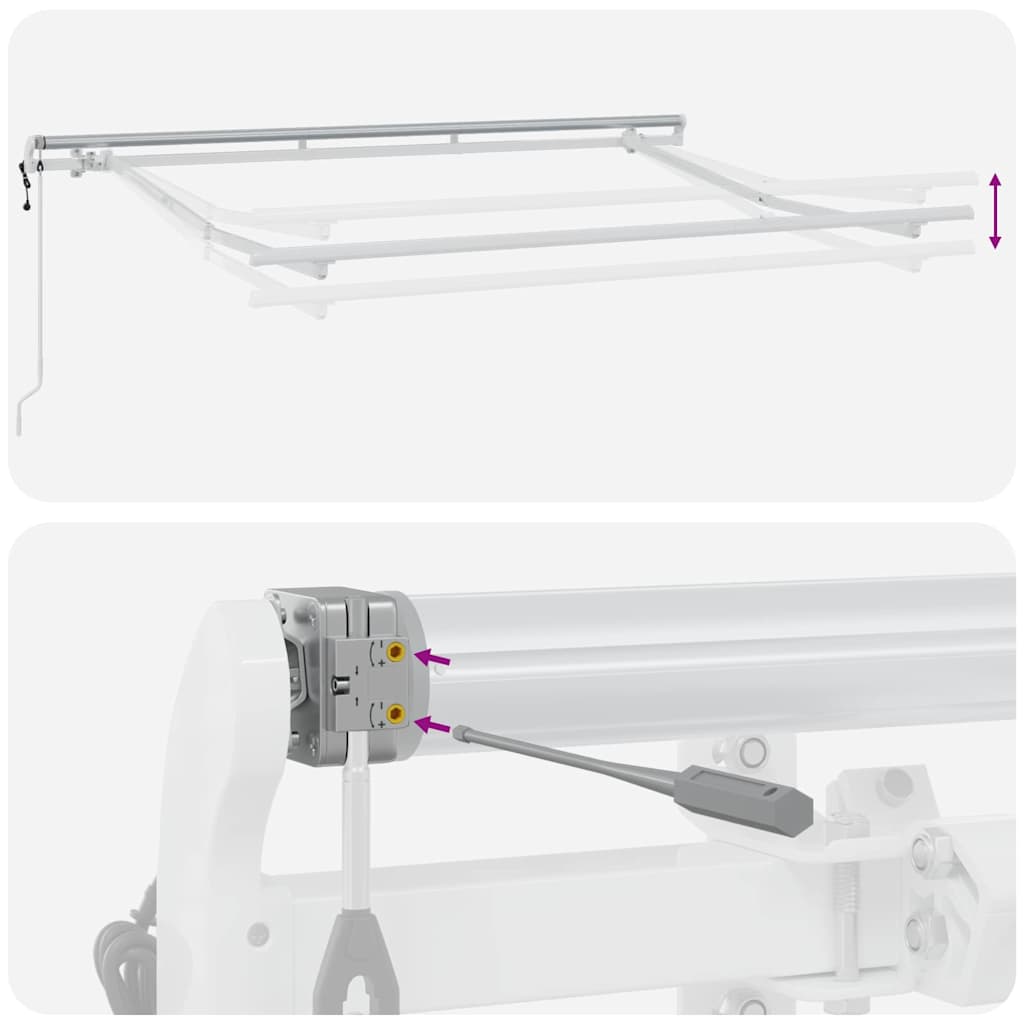 Retractable Awning Brown 350 x 200 cm Polyester, Aluminium