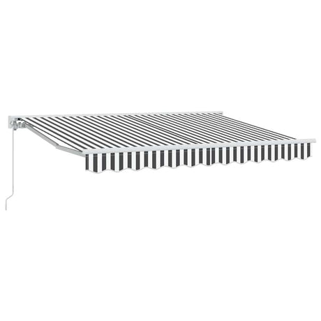 Retractable Awning Anthracite and White 350x200 cm Fabric