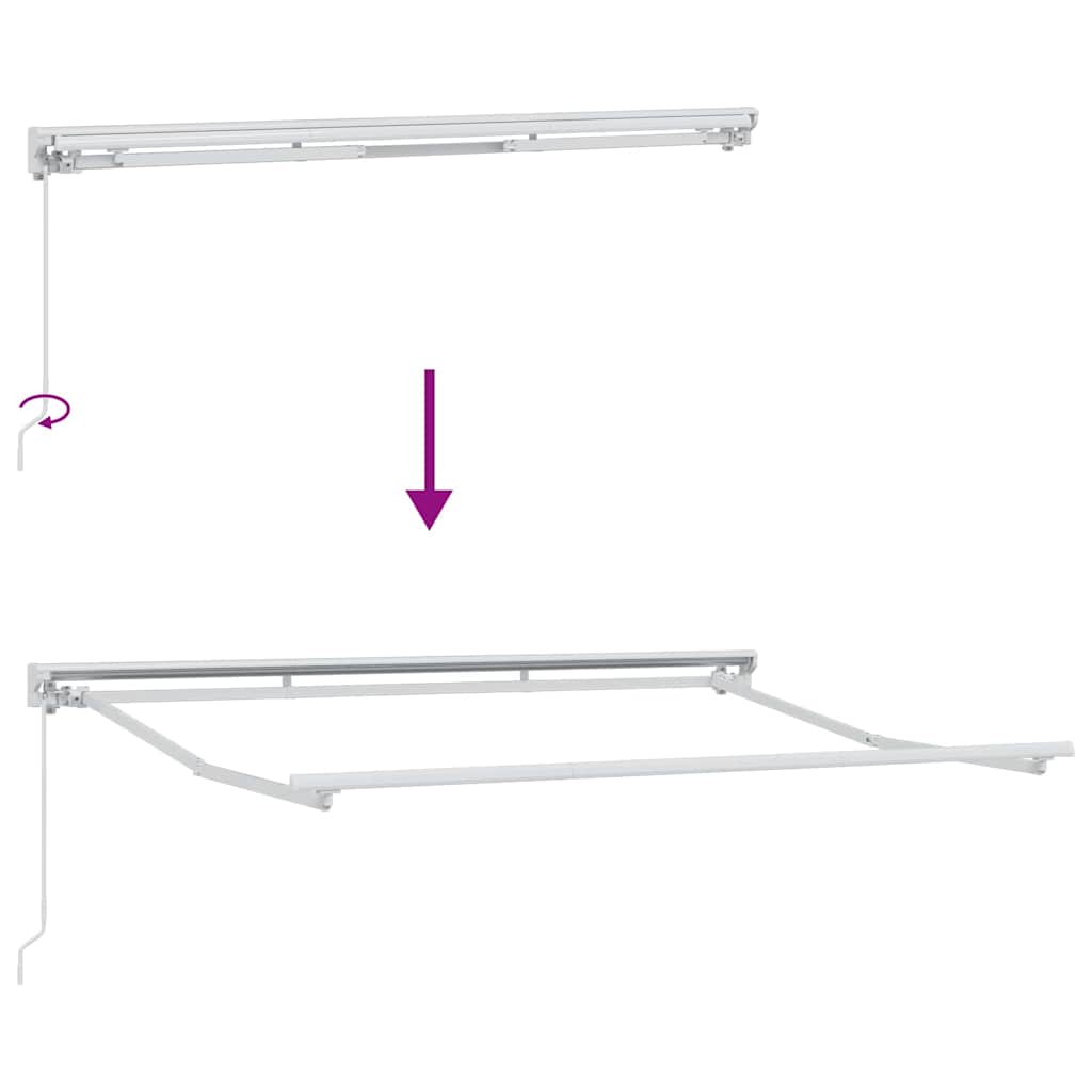Retractable Awning Anthracite and White 350x200 cm Fabric